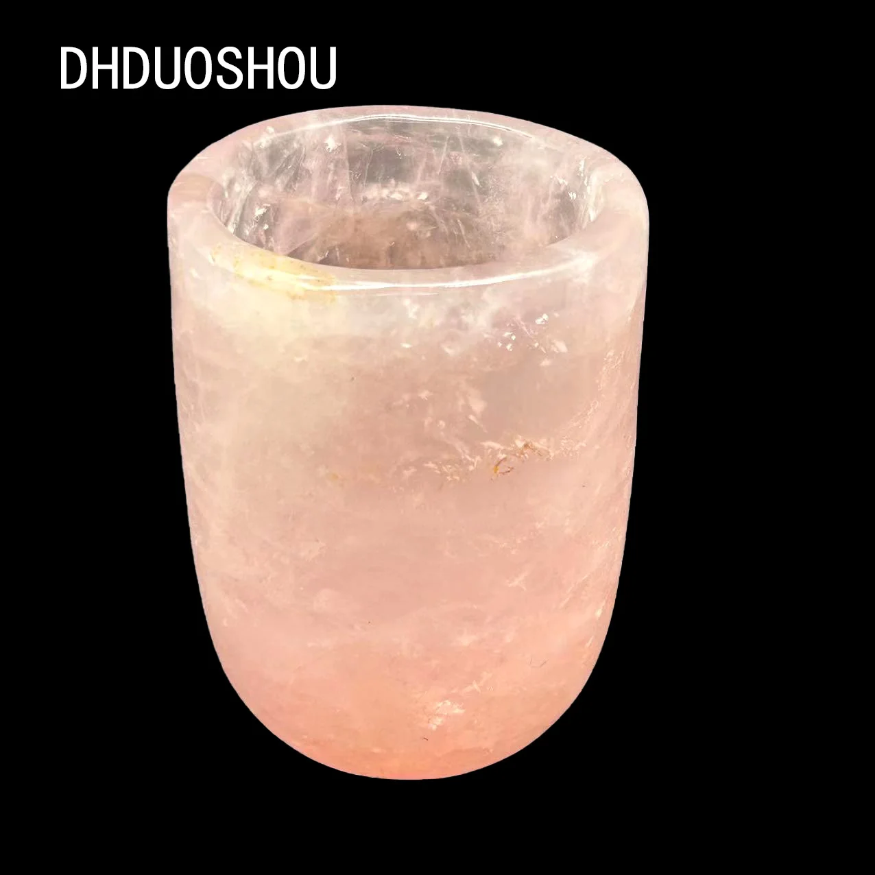 Wholesale Hand Craft Crystal Cup Rose Quartz Natural Pink Quartz Cups For Gift Fengshui Home Decoration Healing