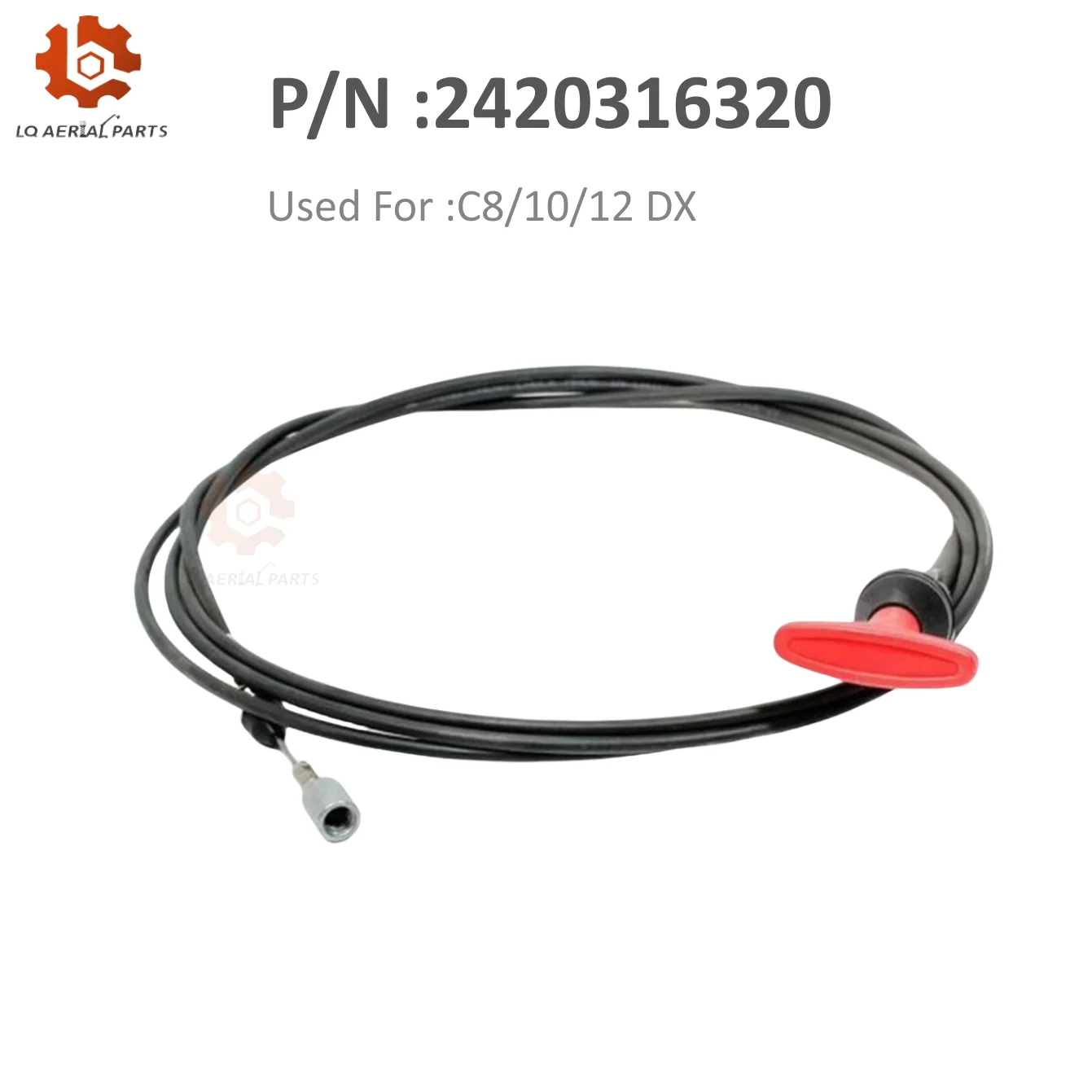 LQ Aerial Parts 2420316320 Emergency Lowering Cable Used for Haulotte Compact 8, 10DX, Compact 12DX, Compact 12RTE,