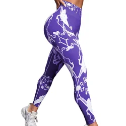 Leggings senza cuciture Tie Dye Push Up donna Mallas sport Fitness Contour Yoga pantaloni da corsa collant elastici in Nylon Leggins