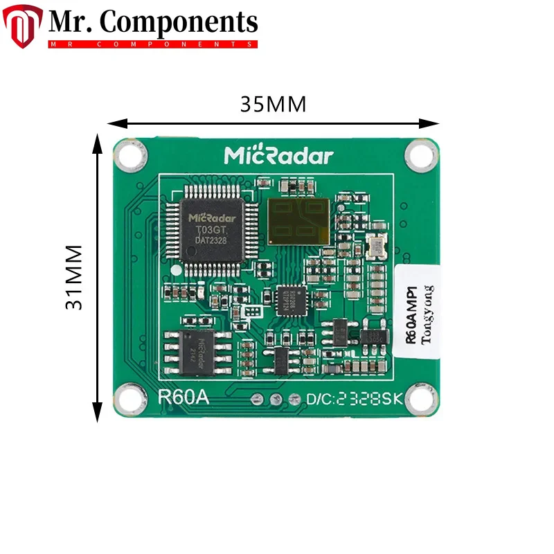 1PCS R60AMP1 60G 60GHZ Multi-person Trajectory Radar Millimeter Wave Sensor Module Trajectory Tracking Human Presence Sensing