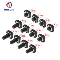 Tact Push Button Switch 12V Copper 2PIN DIP2 SMD Micro Switch 6X6X5 4.3 5 5.5 6 7 8 9 10 11 12 13 15MM TV Toys home use Button