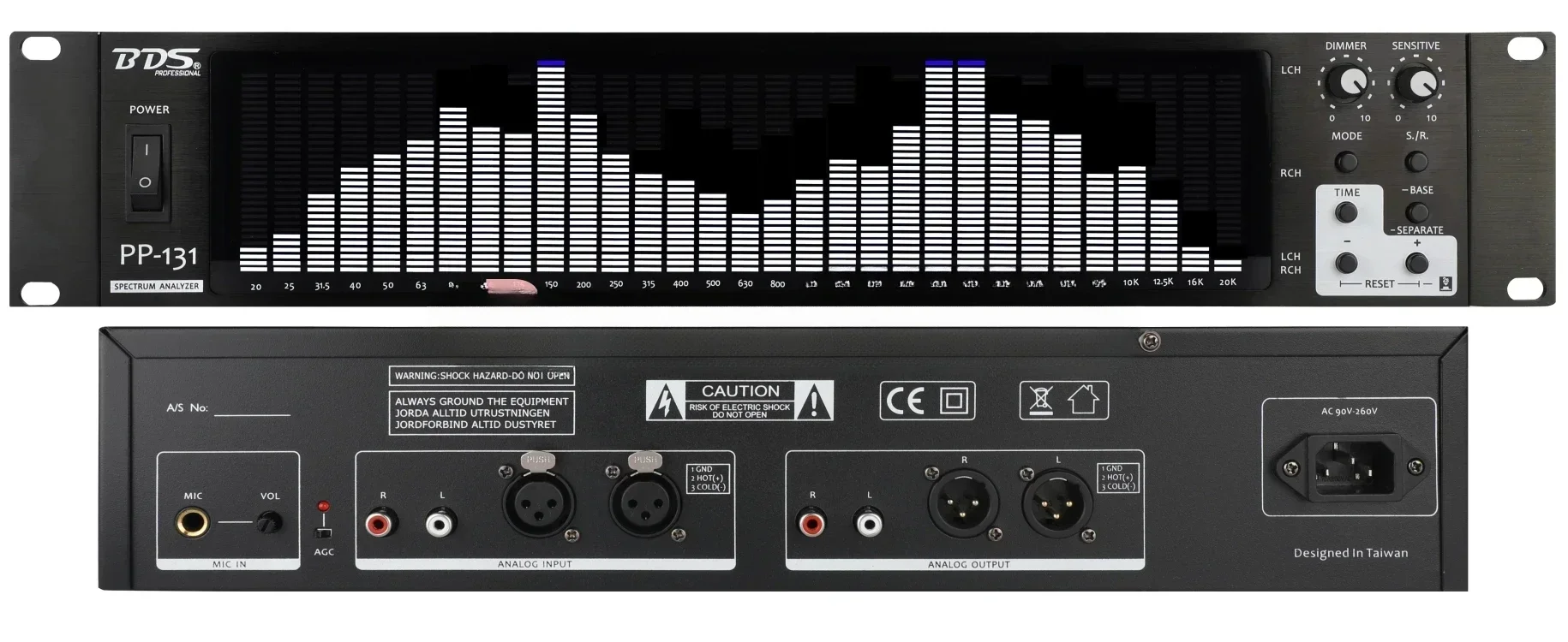 

Bds PP-131 Rack-Mounted 2u Spectrum Display Equalizer Audio Level Amplifier Spectrum Analyzer Led Stage Power Supply