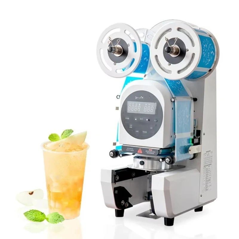 Automatic High Speed Cup Sealer Fully Automatic Cup Sealing Machine for Plastic Paper Bubble Tea Cups Commercial Use