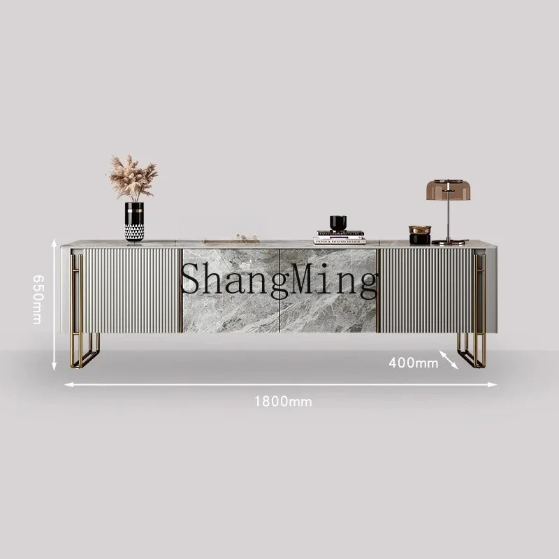 FG Board TV Cabinet الحديثة الحد الأدنى غرفة المعيشة غرفة نوم الطابق النمط الإيطالي طاولة القهوة خزانة التخزين