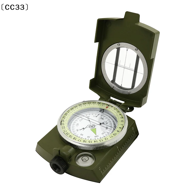 Waterproof High-precision Compass Outdoor Gadget Functional Metal Compass High-precision Luminous Compass〔CC33〕