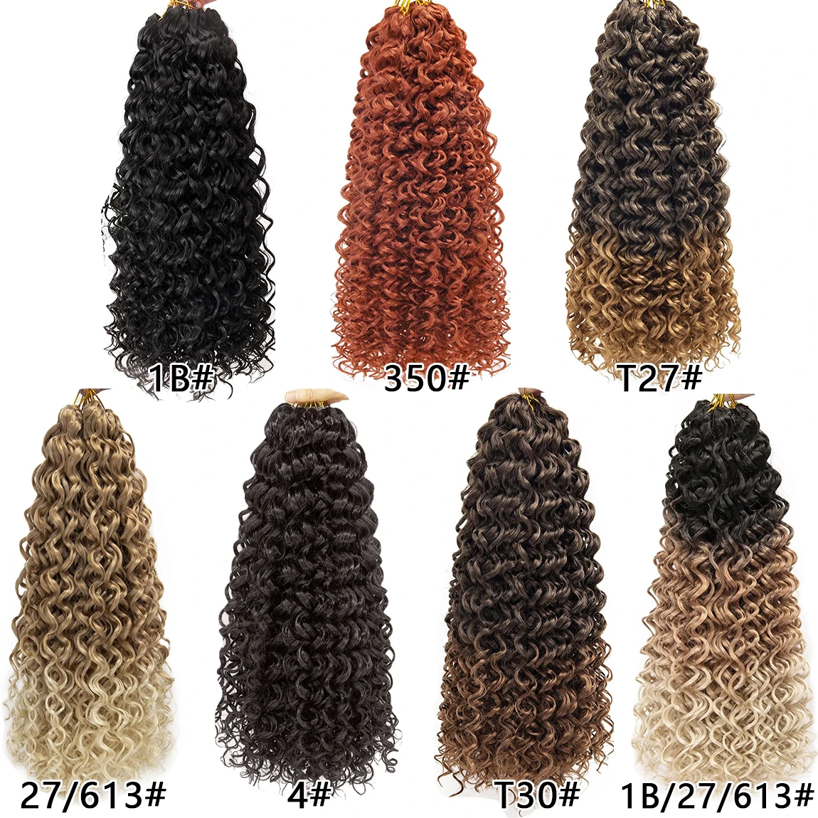 GoGo Curl Häkelhaar 10/18 Zoll kurzes lockiges Häkelhaar für Frauen Water Wave Beach Curl Deep Twist Crochet Braids Synthetik