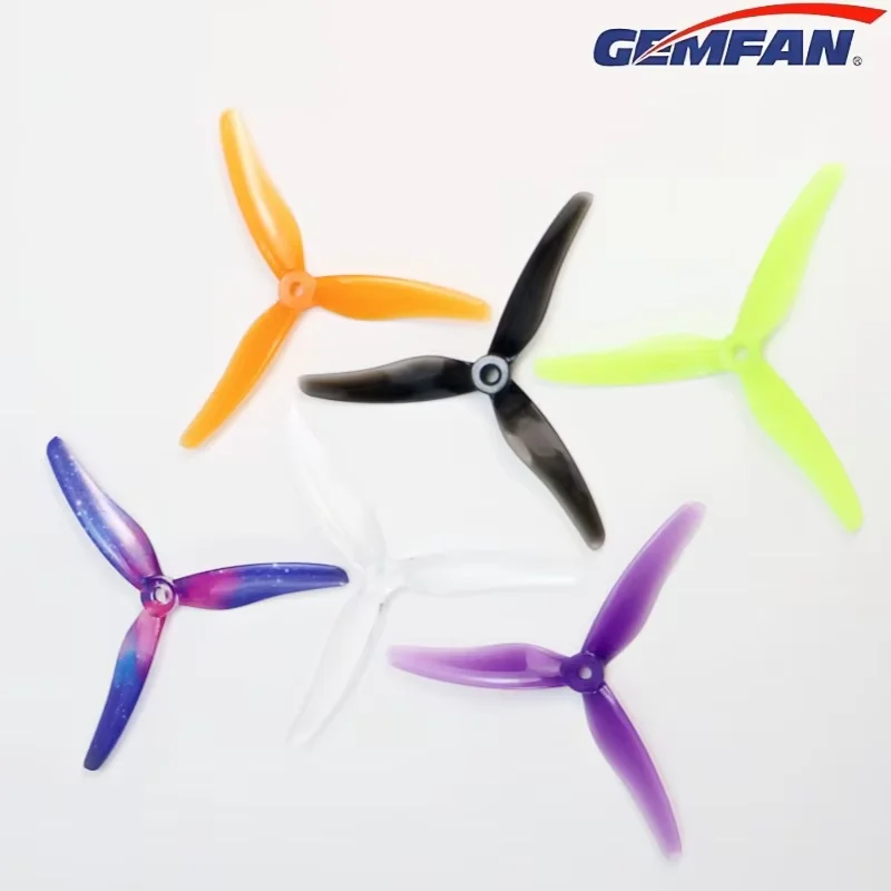 2 Pairs/4 Pcs Gemfan 51433 5 Inch 3 Blade/Tri-blade Propeller Props CW CCW Brushless Motor FPV Propeller for FPV Racing Drone