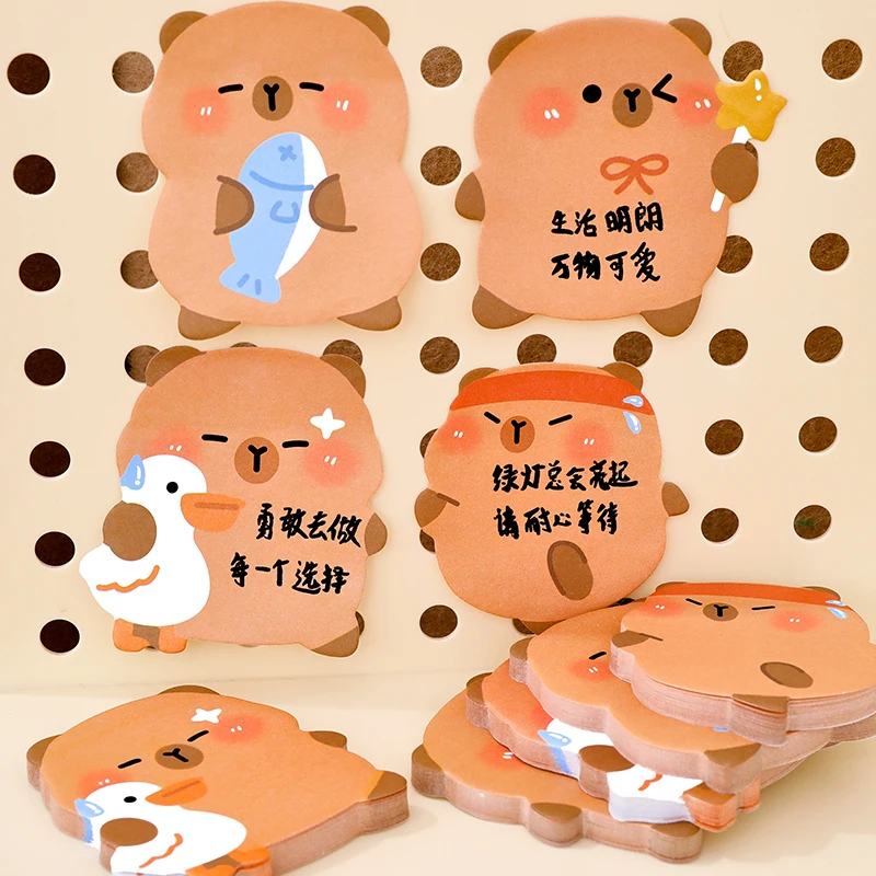 60 Yaprak Yapışkan Notlar Basit Uzaylı Kapibara Scrapbooking Etiket Okul Malzemeleri Postane Kırtasiye Not Defterleri