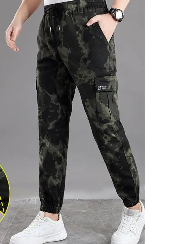 

Весенне-осенние камуфляжные брюки с эластичной широкой ластовицей, облегающие, для работы, износостойкие, 100% хлопок