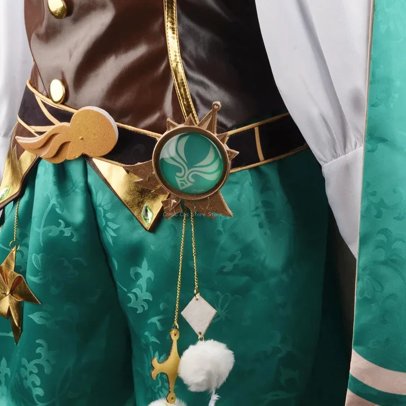 CyNEW Gioco Caldo Genshin Impact Cosplay Venti Costume Parrucca Mondstadt Vento Dio Gioco Uniforme Bella Vestito XS-XXL