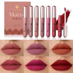 Set of 6 NonStick Cup Liquid lipstick , Long-Lasting Lip Gloss – Matte Finish Lip Gloss, Resistant to Fading