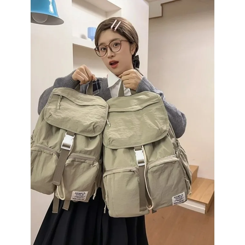 

Lightweight Unisex Commuter Backpack Large Capaci Travel Bag for School And Work Dual Shoulder Strap Soft Nylon Waterproof