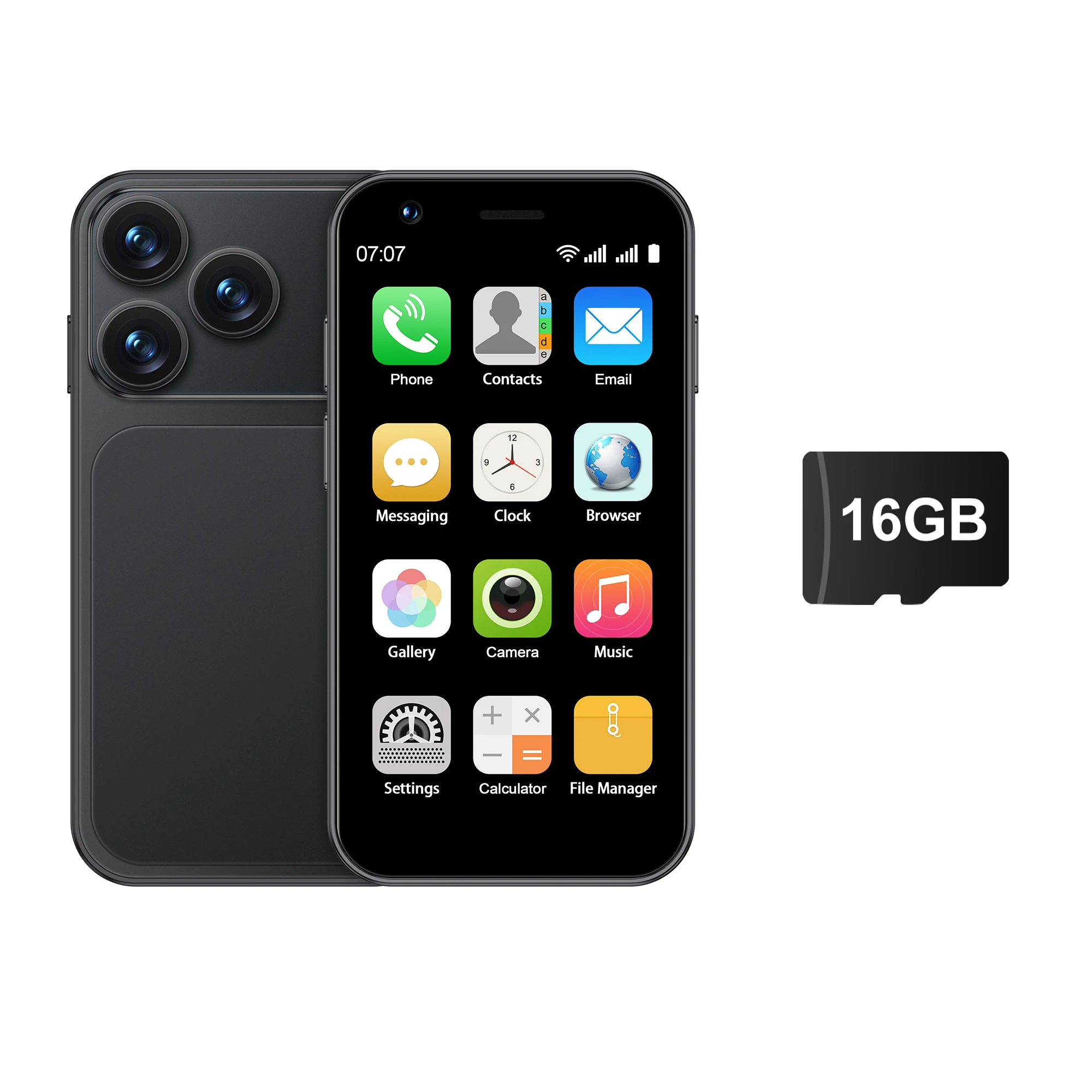 SERVO 18SE MINI Kleine Android-smartphone 3G WCDMA Dual SIM-kaart 2GB + 16GB Play Store Wi-Fi Face Unlock 3.0 inch Mini-smartphones