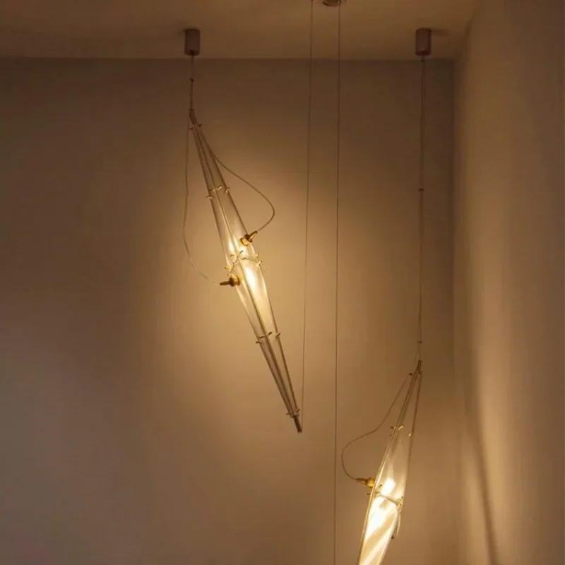 Restaurant chandelier, modern minimalist designer industrial style loft staircase bar glass