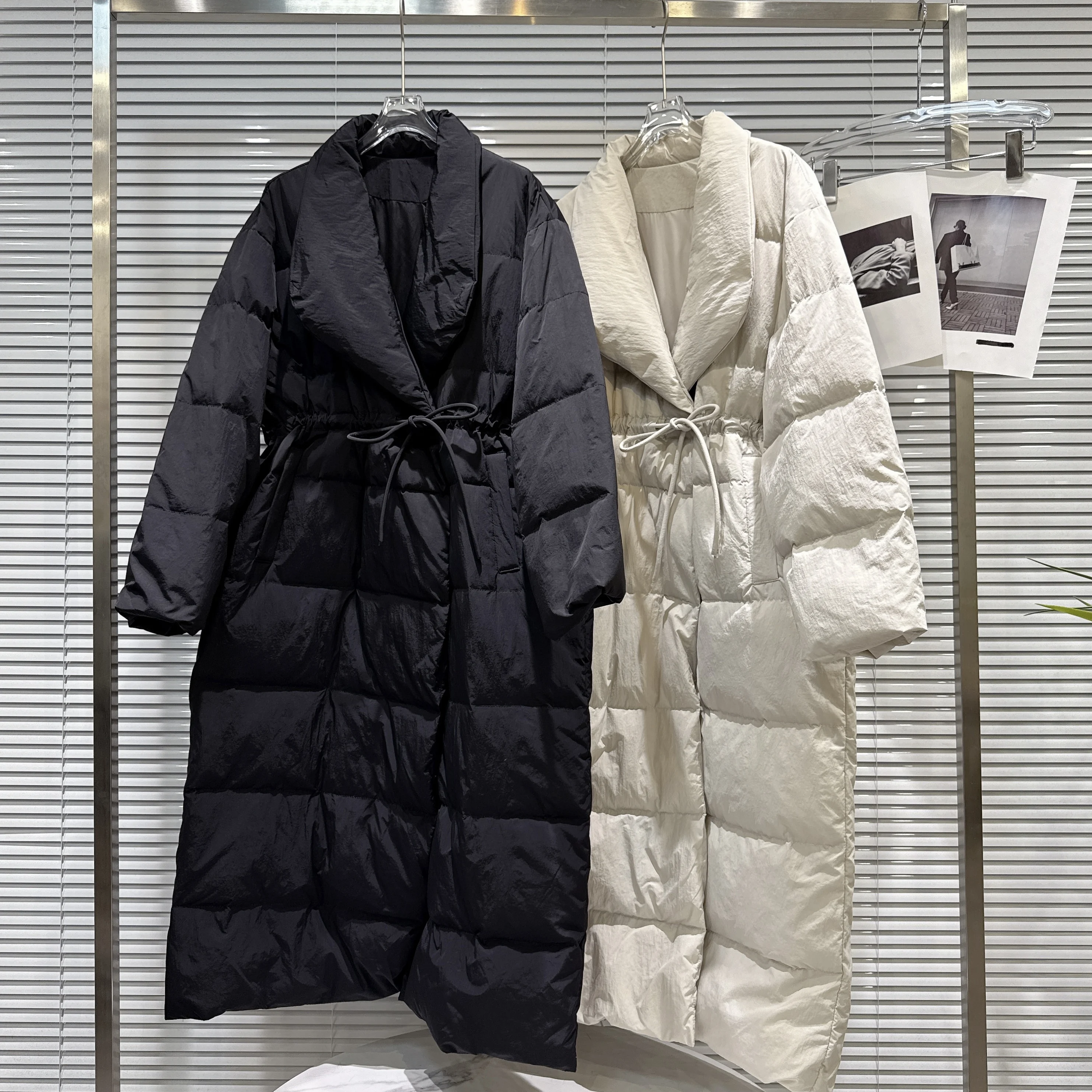 

Модное зимнее длинное хлопковое длинное пальто с завязками на талии, теплая верхняя одежда, модное женское длинное пальто премиум-класса Quali Sve