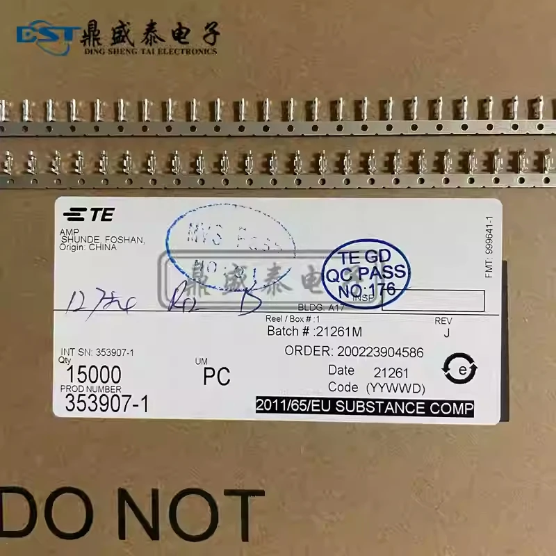 

100PCS 353907-1 Connector Contact, Socket, Wire-to-Wire / Wire-to-Panel / Wire-to-Board, 28 – 24 A