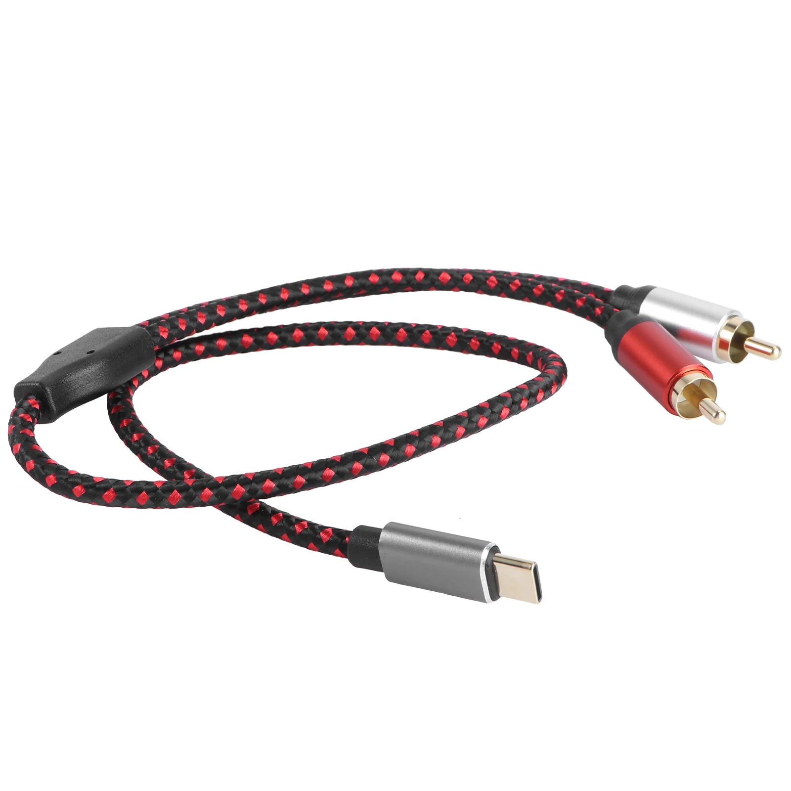 

1pc Type-C To 2 Audio Cable Aluminum Alloy High-Speed Charging Audio Splitter Adapter For Phones Tablets Ultra-Thick Wire