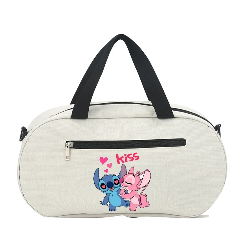 Cartoon Disney Stitch Large Capacity Travel Bag for Women Anime Lilo and Stitch Portable Outdoor Dance Bag Girls Shoulder Bag