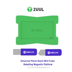 2UUL BH11 BGA Reballing Stencil Magnetic Base For Phone Motherboard Middle Frame CPU IC Chip Planting Tin 3D Silicon Mat