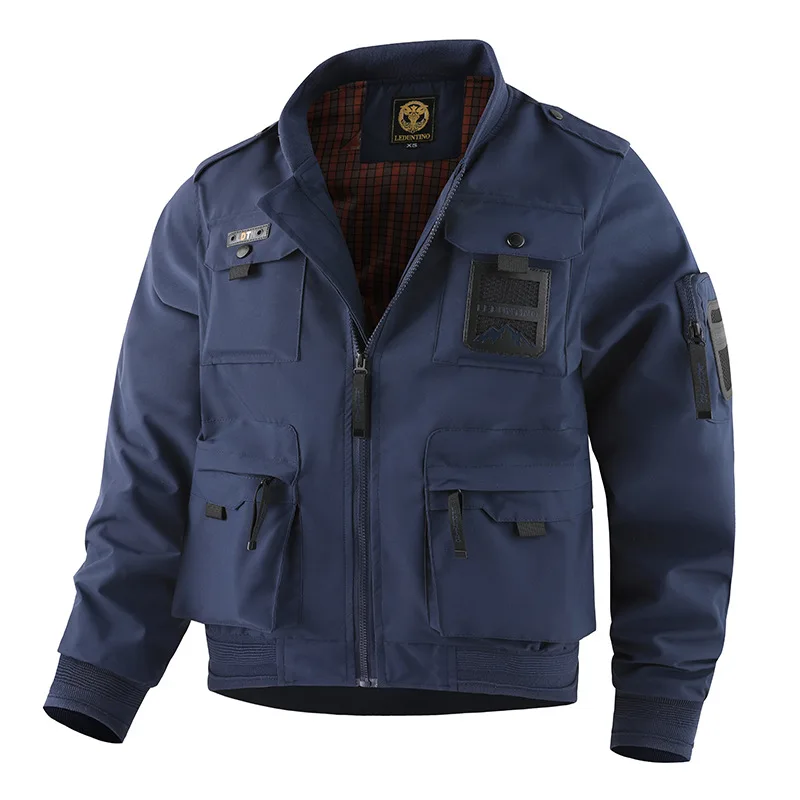 Men's Large-Sized Waterproof Jacket 2025 Multi-Bag Outdoor Military Workwear for Air Force Brigade New Arrivals