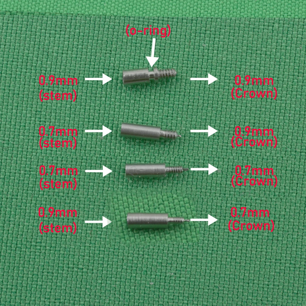 10PCS watch movement stem Wristwatch Stem Movements Extensions Watch Repair Replacement  steel More sturdy stem change thickness