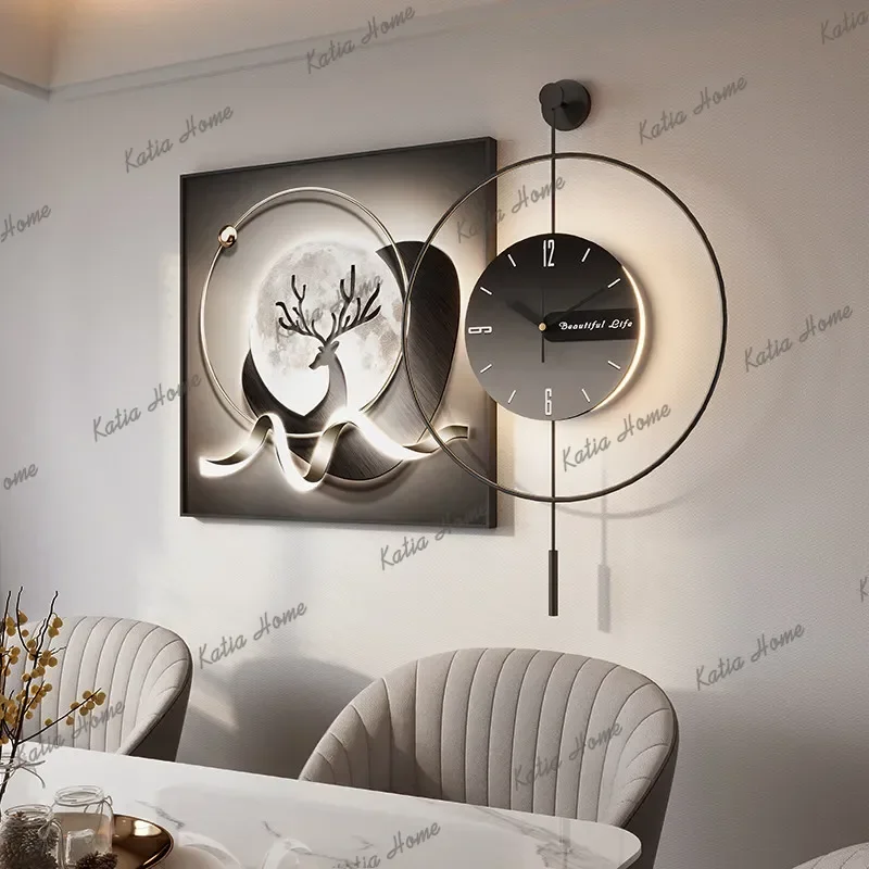 PG Creative Fashion Wall Watch Simple Minimalist Bedrooms Silent Design Clock Wall Interior Luxury Reloj Pared Room Decorations