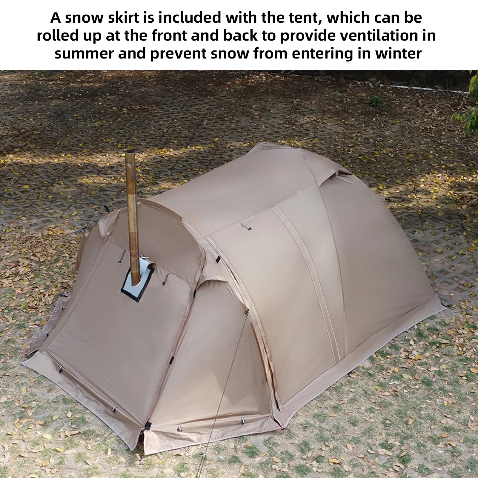 Namiot kopułowy dla 2 osób, ognioodporny, wodoodporny, wytrzymały, z osłoną przeciwsłoneczną, łatwy w użyciu, wysokiej jakości, do biwakowania i wędrówek na świeżym powietrzu.