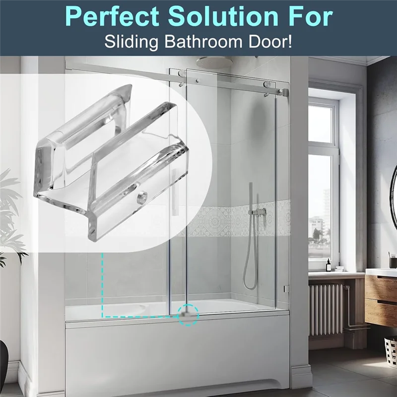 ABFS 3/8 In Channel For Sliding Shower Door Bottom Guide For Top Hung Shower Doors 2 Pack