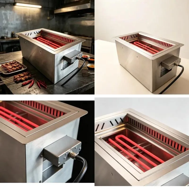 can customize heavy duty smokeless Japanese square electric grill for cooking in Japanese barbecue restaurants