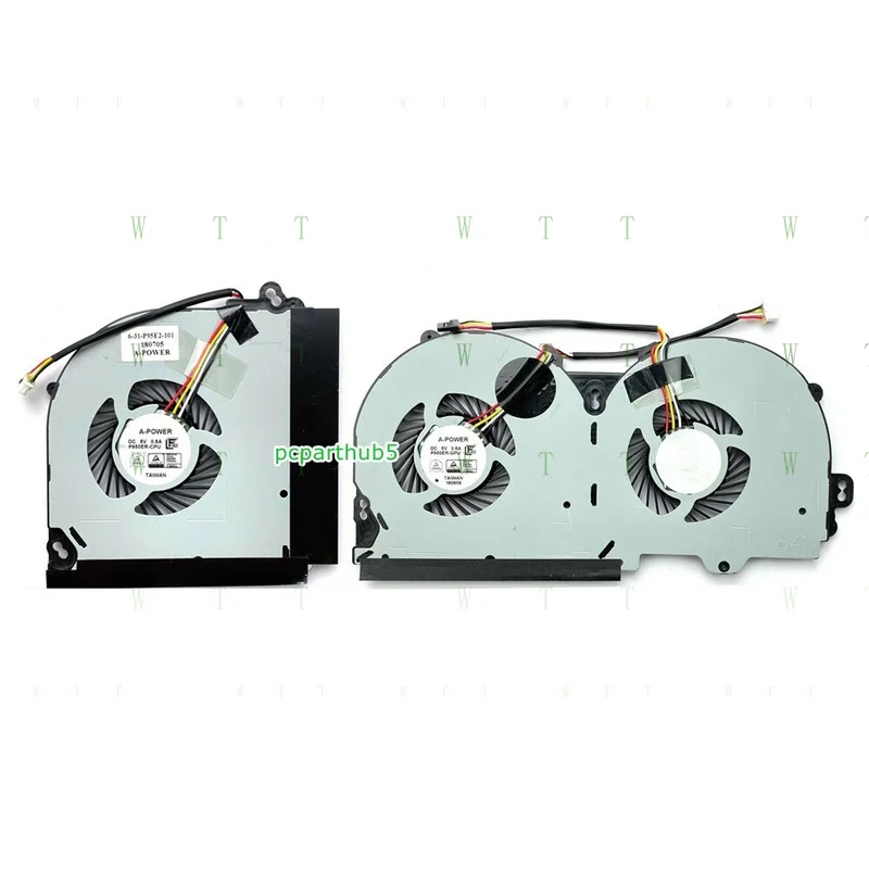 TT  New for Clevo P960 P960RF P970 P970RF CPU & GPU Cooling Fan 6-31-P9602-NA1 DC5V 4Pin