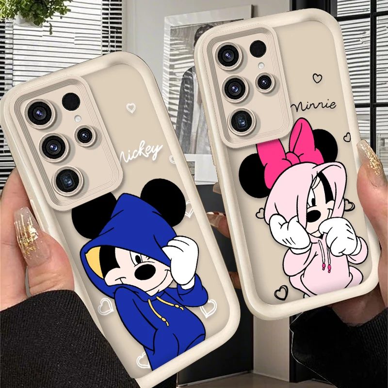 ديزني ميكي ميني زوجين الحال بالنسبة لسامسونج غالاكسي S24 S25 S23 الترا S22 S21 زائد FE A36 A56 A26 A16 A06 A15 A25 A35 A55 5G
