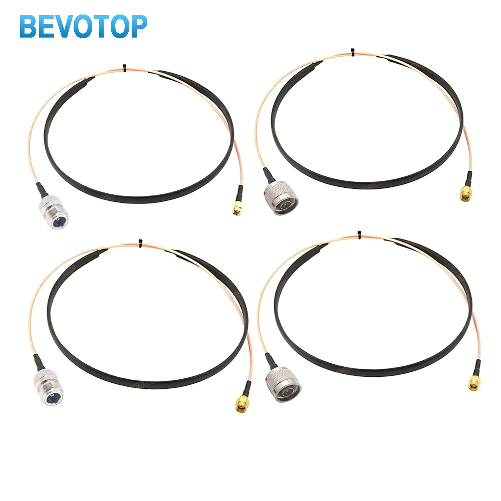 2022 New Arrival Door / Window Pass-Through Flat RF Coaxial Cable N Female to RP-SMA Male RG316 50Ohm Cable Extension Jumper