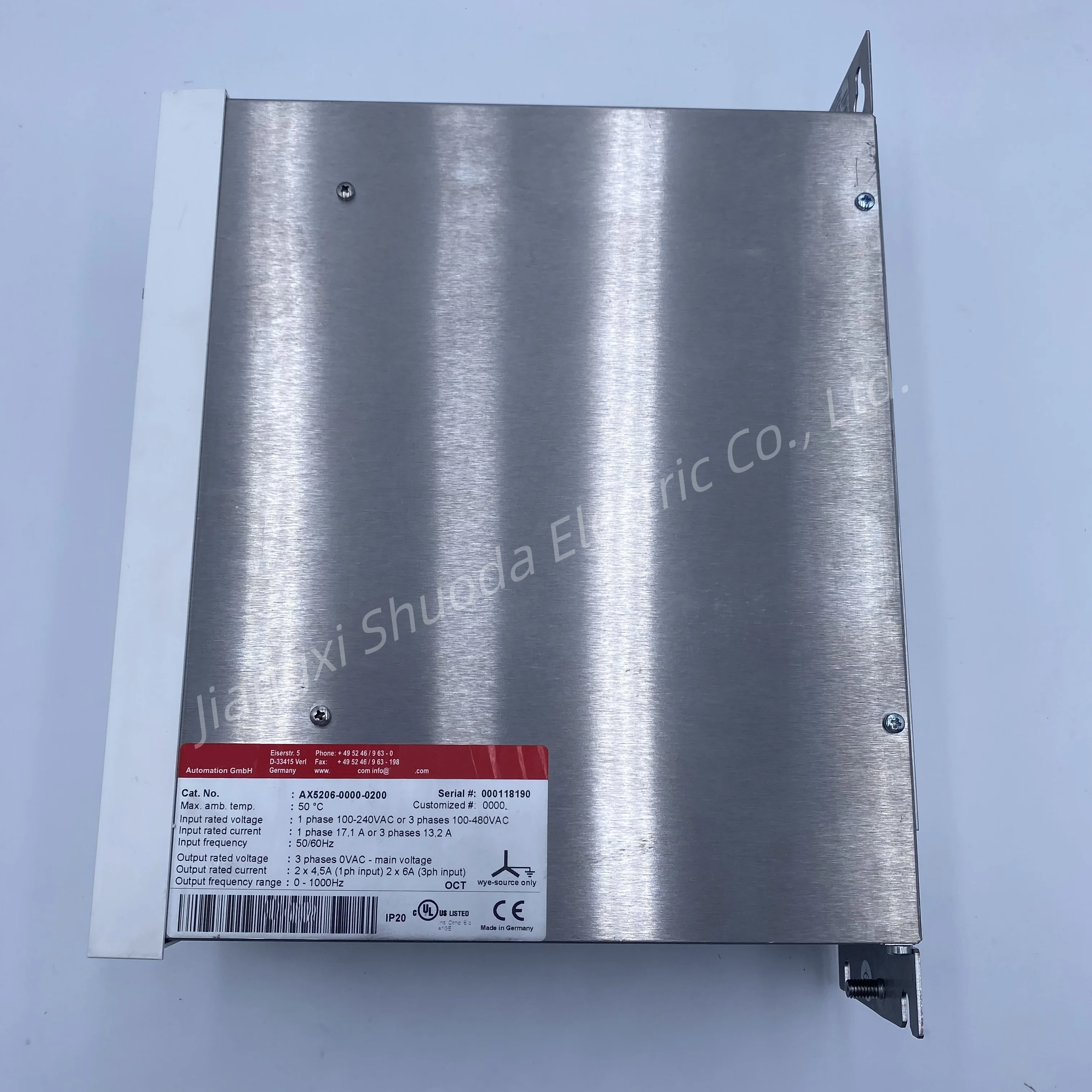 

Beckhoff AX5206-0000-0200 Dual Channel Servo Drive 48VDC 4A Compact Size EtherCAT Motion Control
