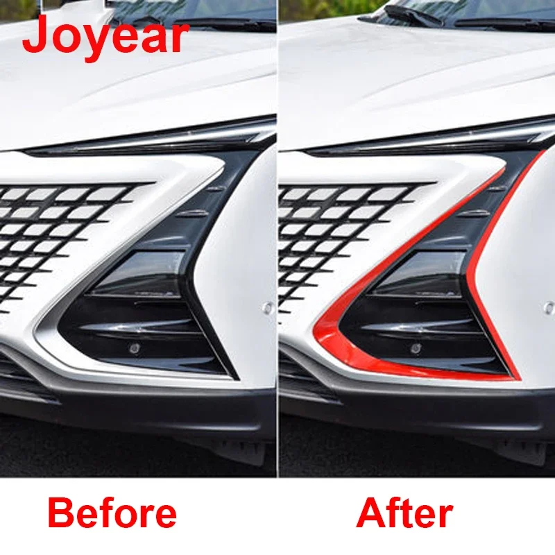 For Changan UNIT UNI-T 2020-2022 Car Headlight Corner Guard Decorative Sticker Fog Light Front Bumper Car Modified Accessories