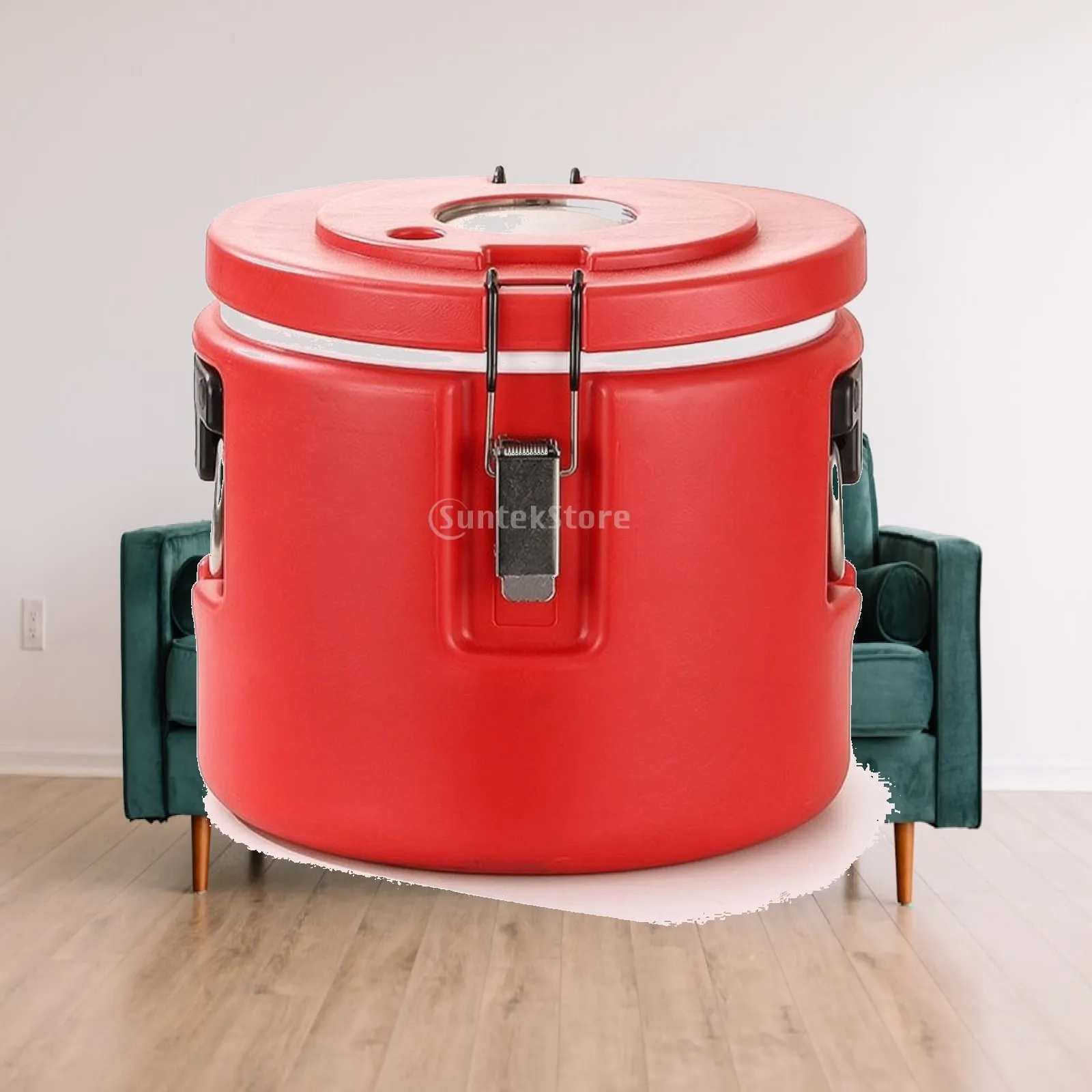 Thermal Insulated Storage Vessel Secure Closure Stainless Steel Food Carrier Bucket for Busy Catering Environments