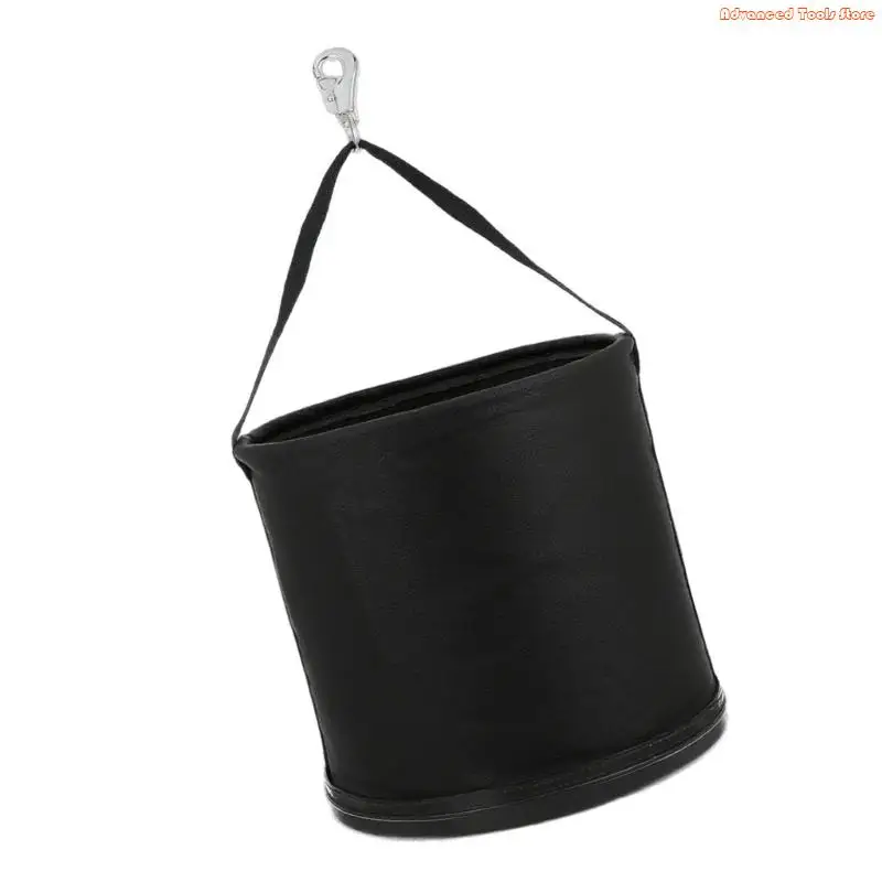 Large Capacity Work Tool Bag Rugged Canvas Utility Bucket Round Tool Bucket W91B
