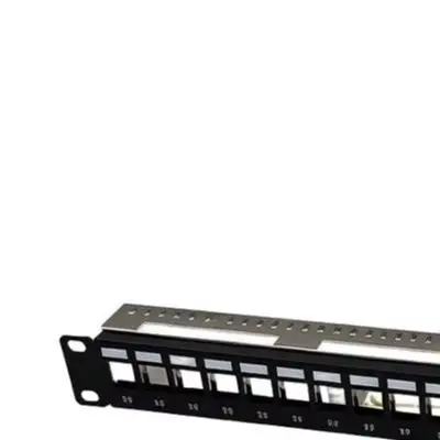24 Port Shielded Metal Patch Panel Supporting Modular Network Expansion with Rear Cable Routing and Direct Port Mapping