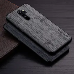 Case for Xiaomi Redmi Note 8 Pro 8T Funda Bamboo Wood Pattern Leather Phone Cover Luxury Coque for Redmi Note 8 Pro Case Capa