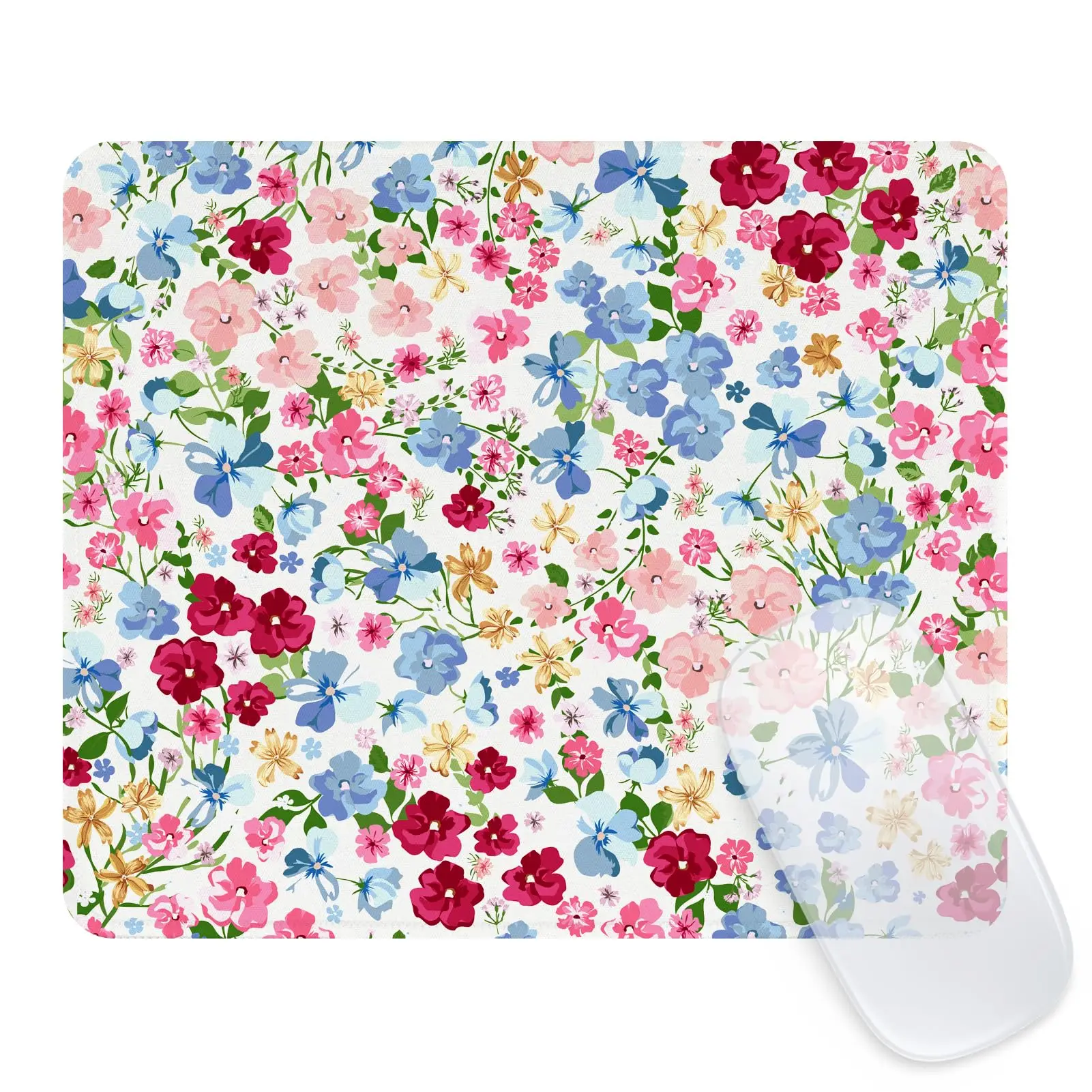 

Hot-Selling Retro Watercolor Floral Printing Mouse Pads Comfortable Gaming Mousepad Mouse Mat Keyboard Mats Desk Pad 22x18cm