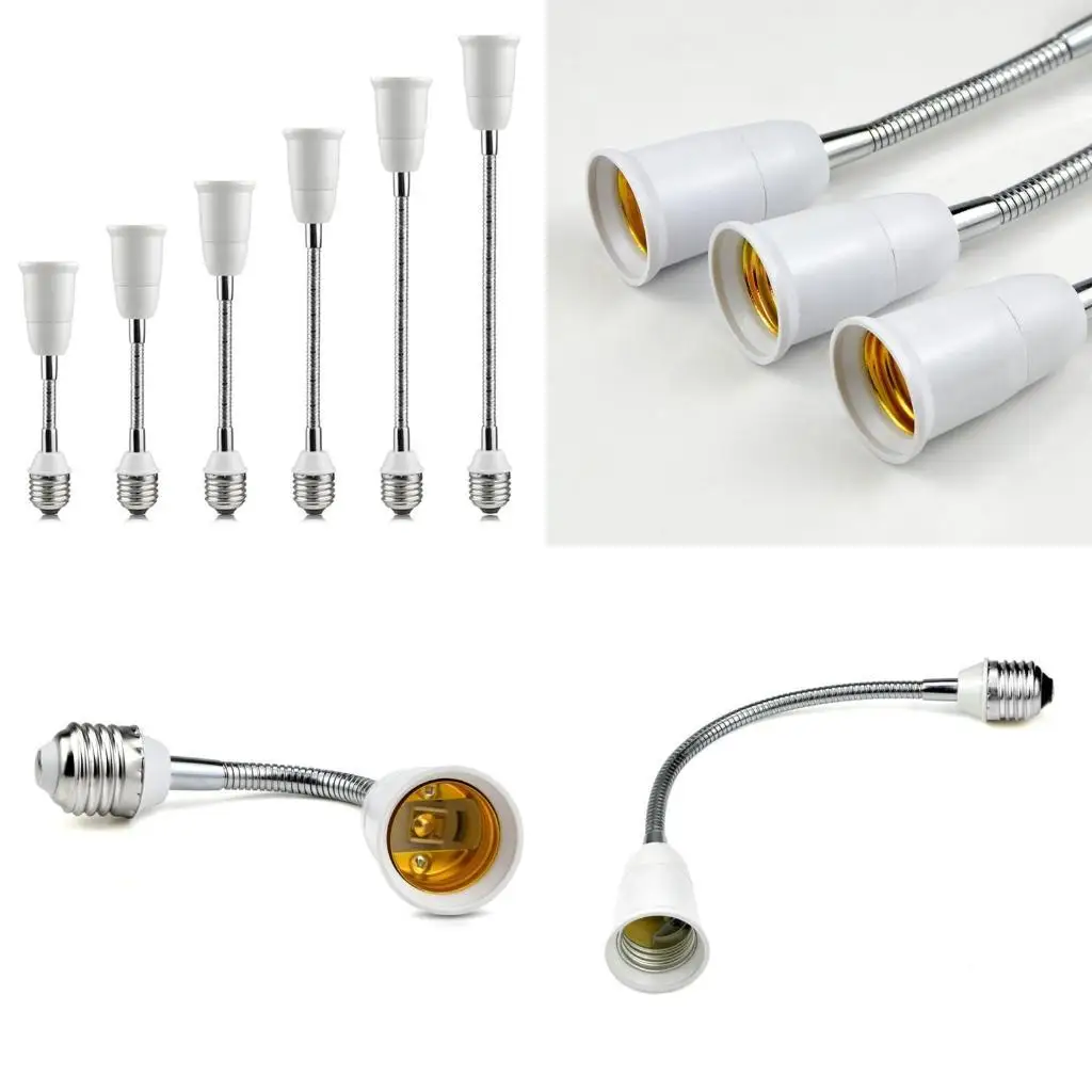 

R53C Flexible E27 to E27 LED Lamp Base Bulb Socket with 16-60cm Extension LightHolder