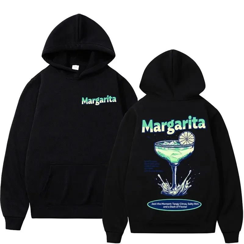 Sudadera con capucha de MARGARITA para hombre y mujer, ropa de calle con estampado divertido de cóctel, jerséis estéticos de alta calidad, Estilo Vintage