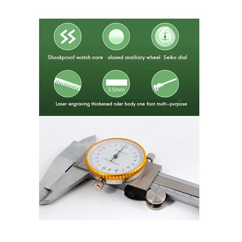 1 قطعة اتجاه مزدوج مقاوم للصدمات الفرجار 150 ارتفاع قطر قياس الورنية الفرجار 0.02 مللي متر عالية الدقة