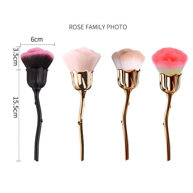 Rose Makeup Brushes Large Cosmetic Powder Foundation Blush Blending Nail Dust Brush Brush Maquiagem Beauty Makeup Tools 2025 New