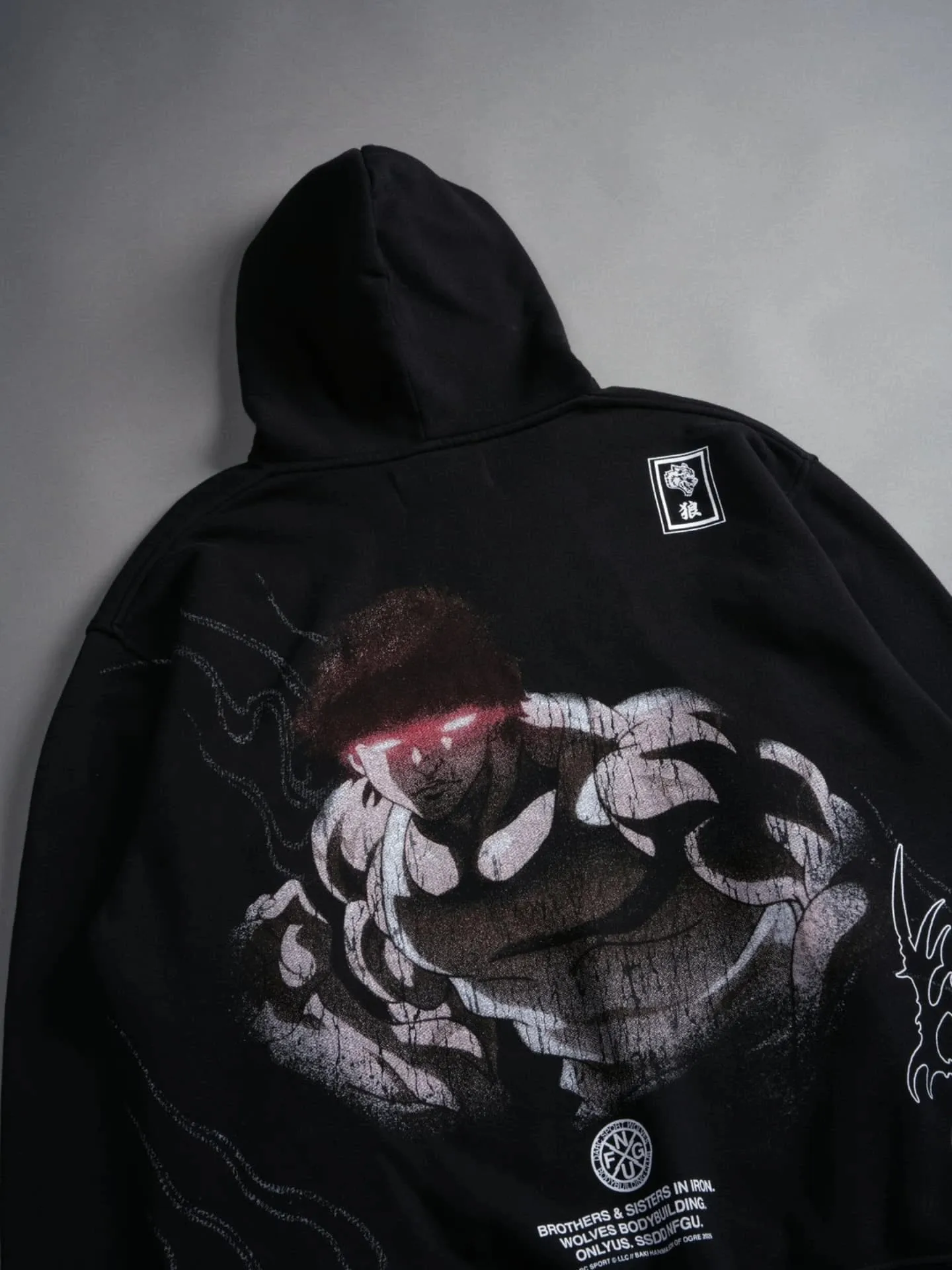 Sudaderas con capucha con estampado de Hanma baki para mujer, jersey, tops, ropa de calle harajuku, sudadera de gran tamaño, Sudadera con capucha de anime, ropa deportiva para gimnasio y2k