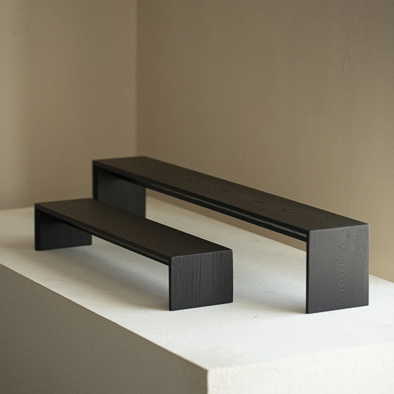 

Charred Wood Tea Set Display Stand Home Use Real Wood Wabi-Sabi Desktop Tea Utensils Storage Ra Cloud Nest White A Wood