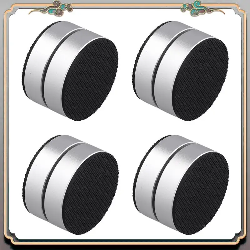 A46M-4Pcs سبائك الألومنيوم امتصاص الصدمات القدم ترصيع، نظام الصوت منصات القدم، 3 نقاط الصلب الكرة دعم مكبر للصوت قاعدة قدم