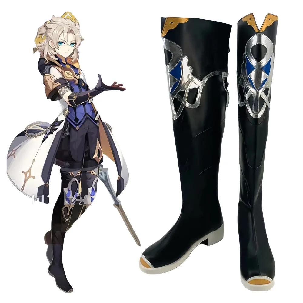 Juego Albedo Cosplay Zapatos Anime Zapato Halloween para hombres Botas