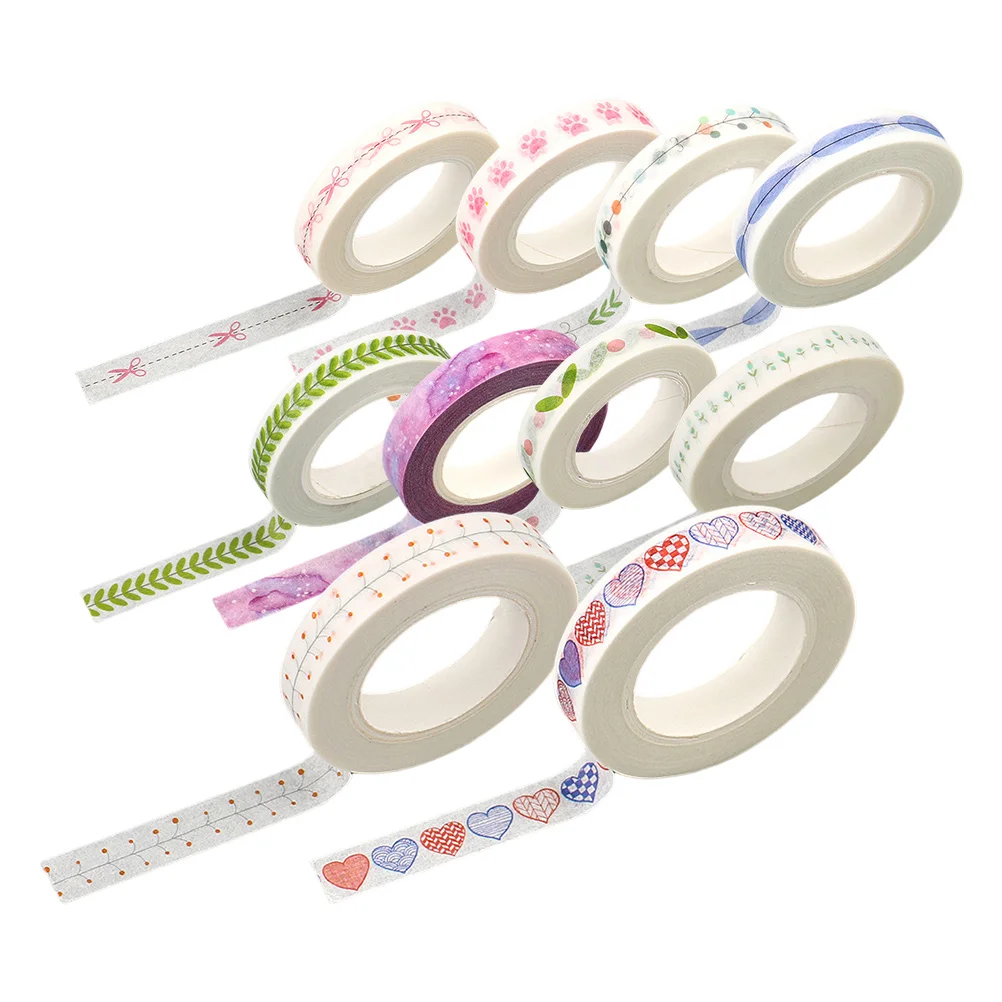 10 рулонов ленты для скрапбукинга «сделай сам», лента для скрапбукинга, журнал, винтажная декоративная клейкая бумага, принадлежности для рукоделия, рулон наклеек