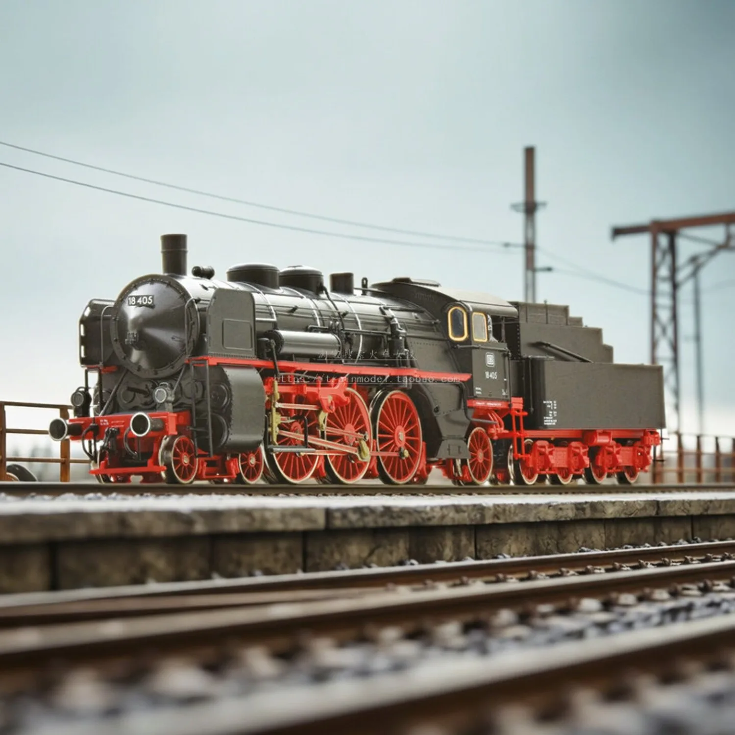 ROCO HO Type 1/87 Train Model BR18.4 Steam Locomotive 72249 with Digital Sound Effects. Collectible Vintage Model Boy's Toy Gift