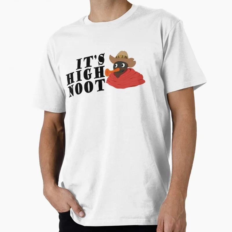 

IT'S HIGH NOOT Noot Pingu meme Gift t shirt for man 1221 Cute penguin Graphic clothes All size tops S-6XL Funny cartoon Tee